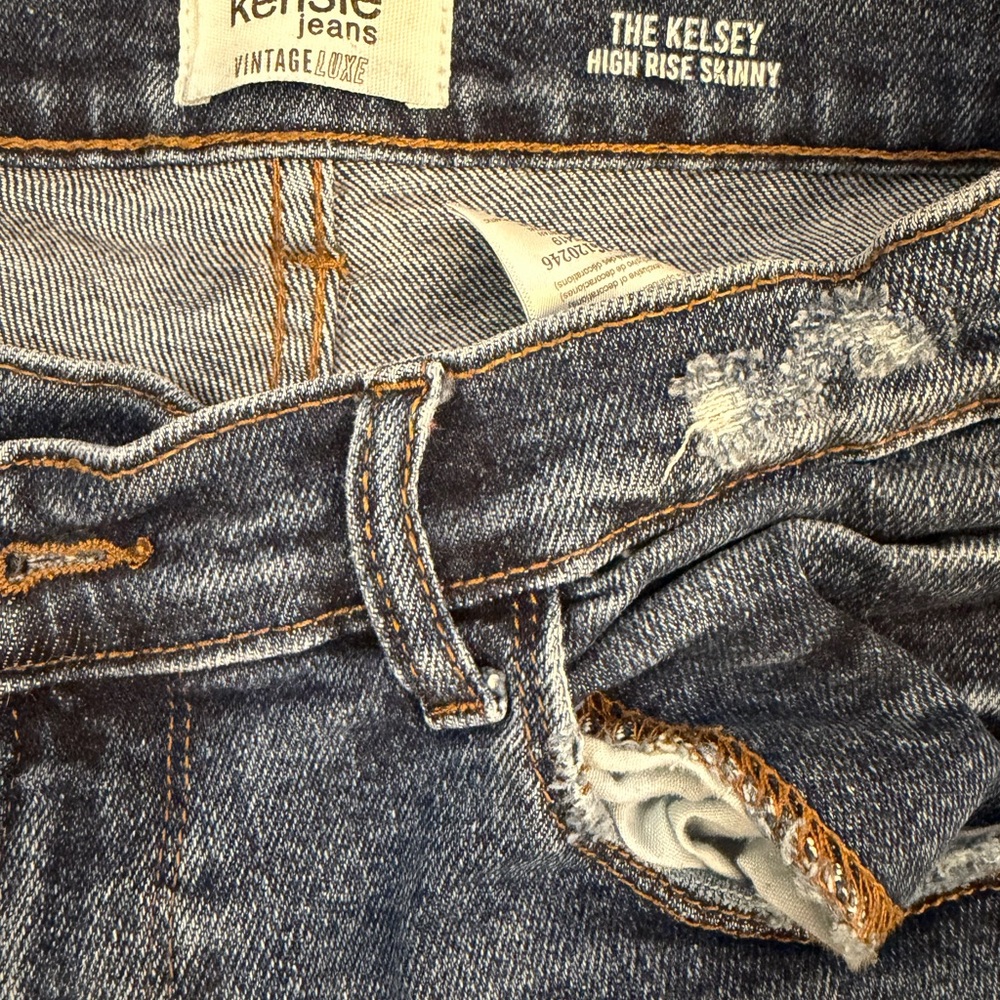 Kensie Dark Blue Straight Leg Jeans - Picture 5 of 5